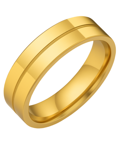 Single Rib Basic Ring (18k Gold)