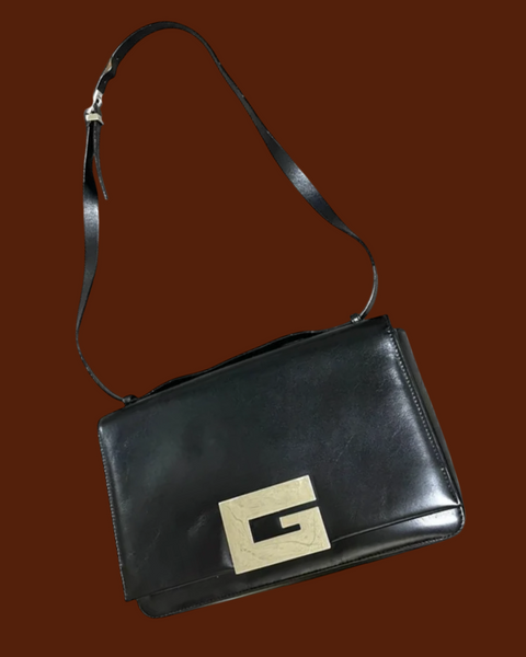 Gucci Leather & Silver hardware handle bag