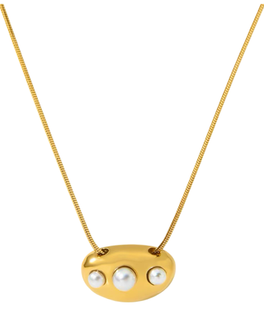 Josie Pearl Pendant -24K Gold