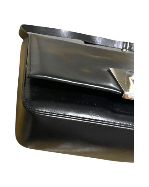 Gucci Leather & Silver hardware handle bag
