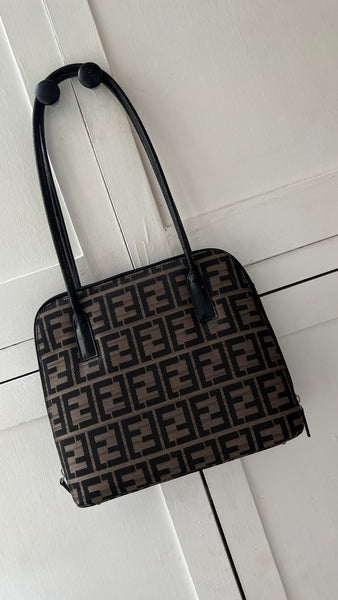 Fendi Zucca Business Bag Shoulder Canvas