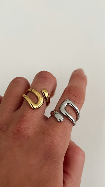 Mel Adjustable Ring -24k Gold