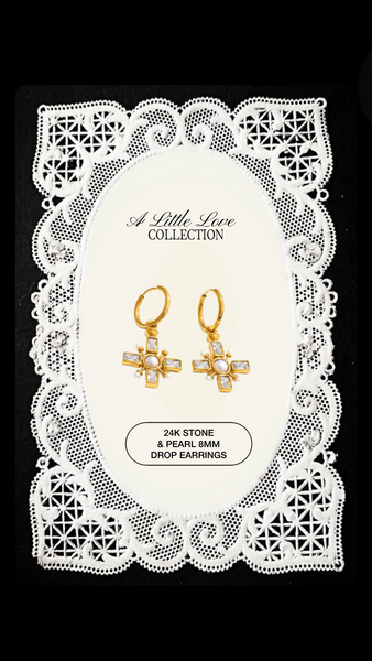 Rosa Earrings - 24K Gold
