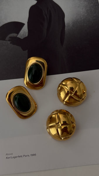 Bev Earrings 24k Gold