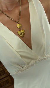 Chanel Charm Vintage Refurbished Designer Pendant Button necklace
