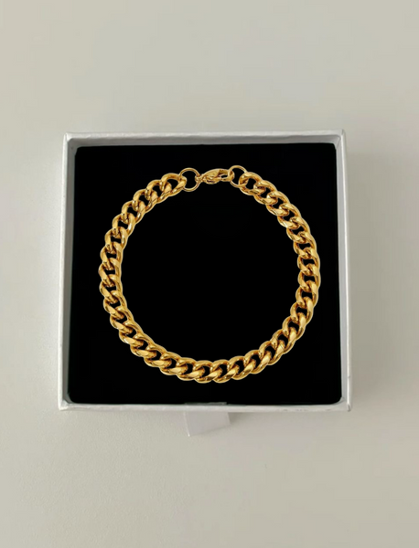 Gold Chain Bracelet-24K Gold