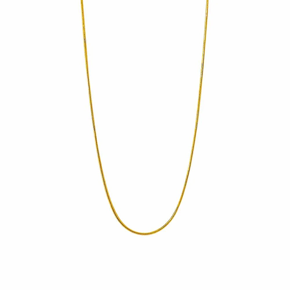 1mm Herringbone Stacking Chain (18k Gold)