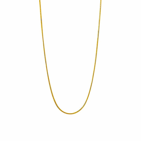1mm Herringbone Stacking Chain (18k Gold)