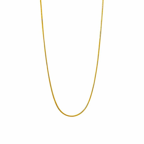 1mm Herringbone Stacking Chain (18k Gold)
