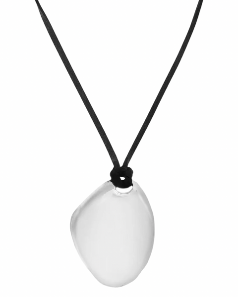 Modern Silver String Pendant