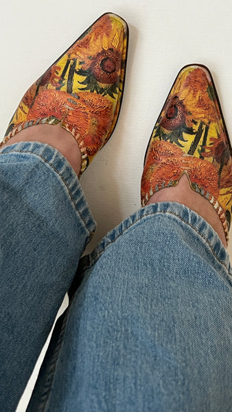 Vintage Hand Painted Mules