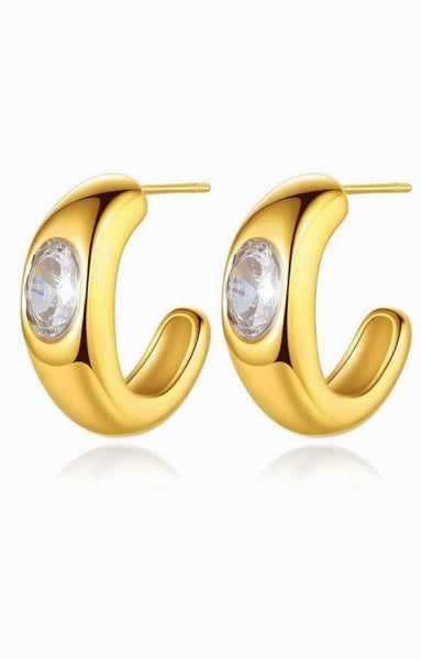 Stella Stone Earrings (24K Gold)