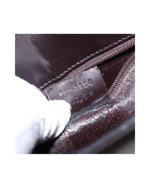 Vintage Gucci Brown Patent Leather Shoulder Bag – Silver Hardware