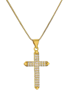 Maria Dainty Cross Necklace (24k Gold)
