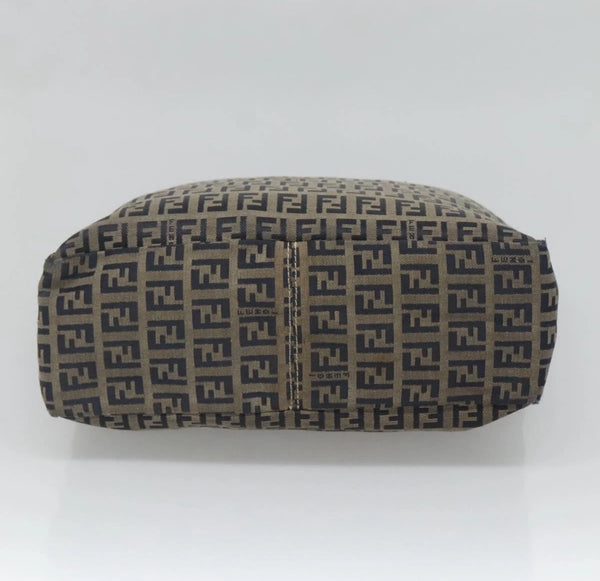 Vintage Fendi Zucchino Canvas Tote — Navy & Silver