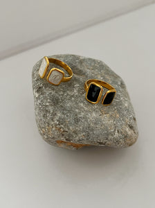 Throwing Stones Adjustable Ring -24K Gold