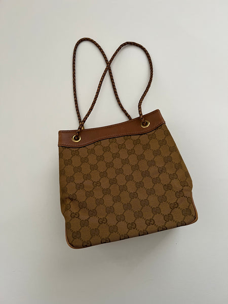 Gucci GG Tan Braided Bag