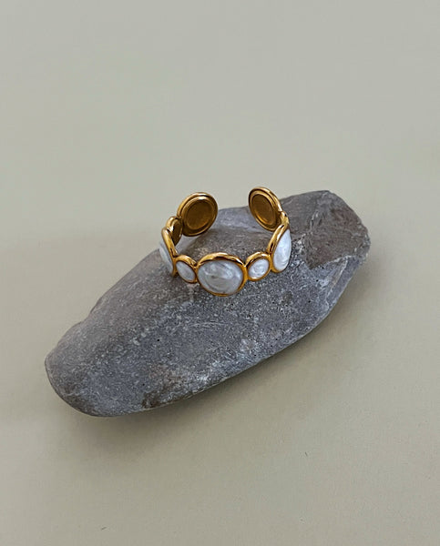 Quincy Adjustable Ring -24K Gold