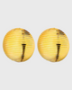 Rounded Rubbed Vintage Earrings - 24K Gold