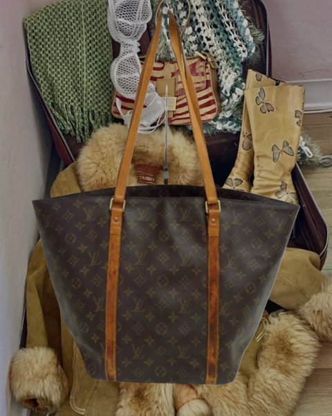 Vintage Louis Vuitton Monogram Leather Tote Bag