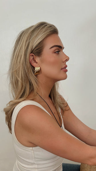 Margo Vintage Light Gold Earrings - 14 K Gold