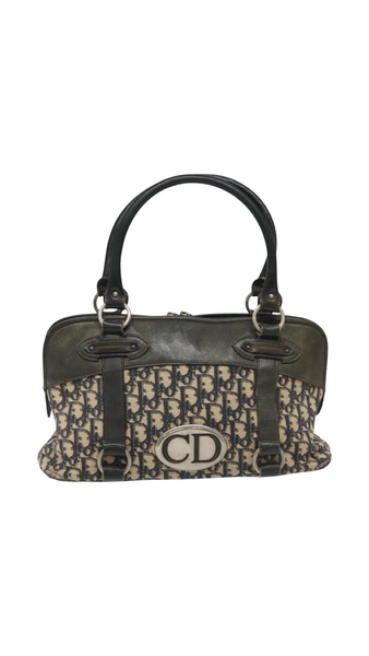 Vintage Christian Dior Canvas Handbag — Navy