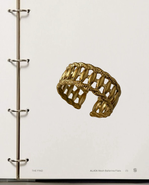 Eloise Adjustable Ring -24k Gold