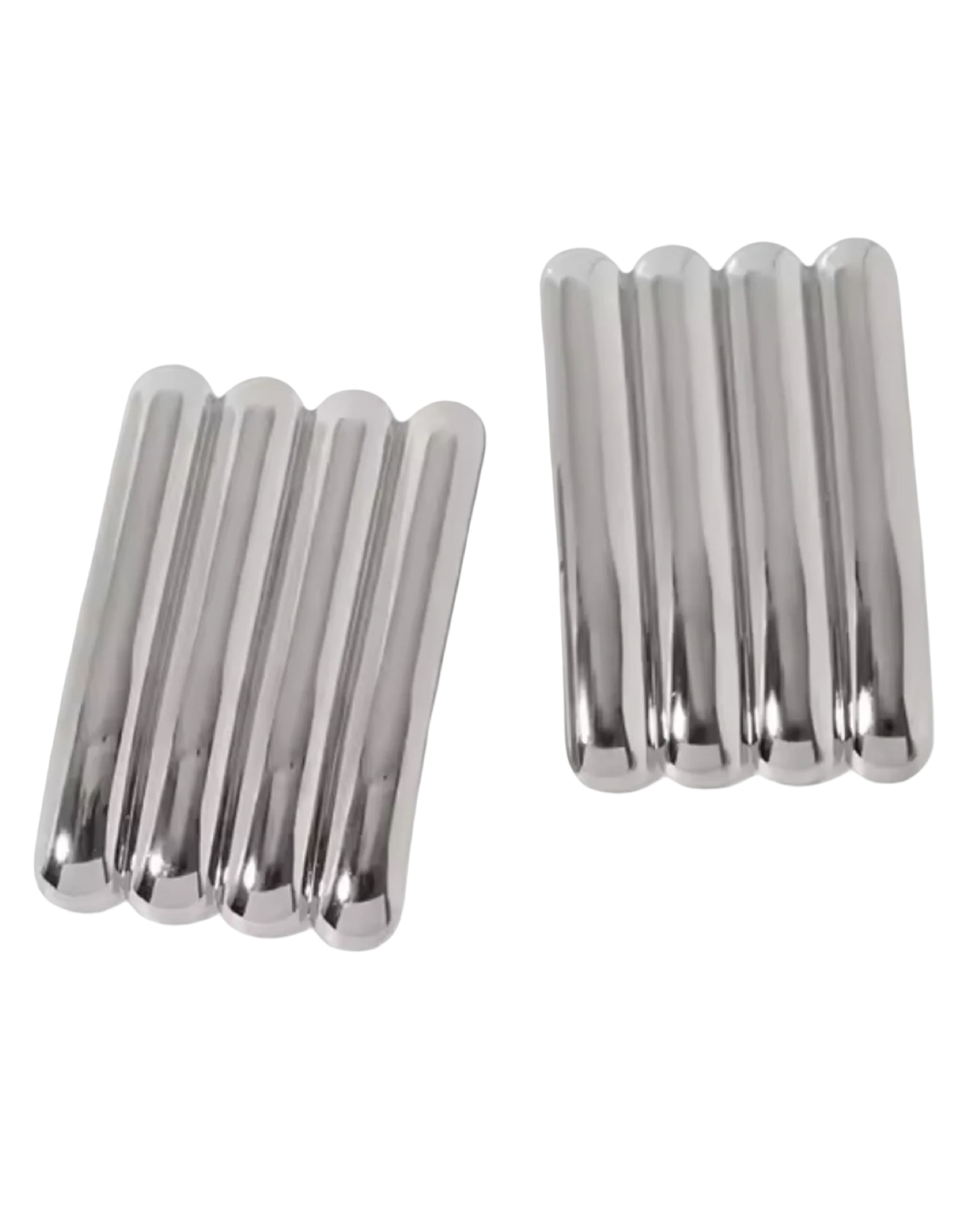 Ribbed Vintage Earrings - Sterling Silver
