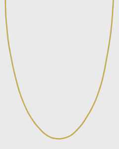 1mm Herringbone Stacking Chain (18k Gold)