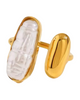 Willow Fresh Water Pearl Adjustable Ring -24K Gold
