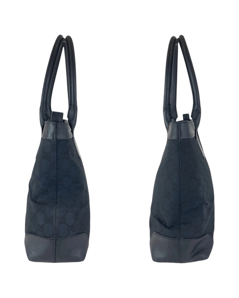 Vintage Gucci GG Canvas Tote Bag – Black