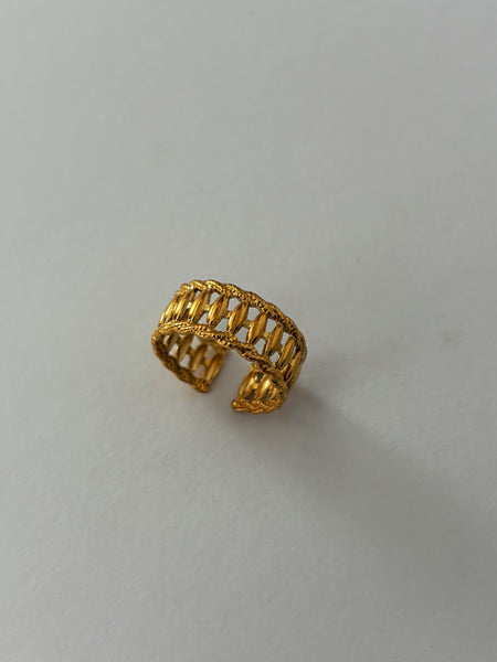 Eloise Adjustable Ring -24k Gold