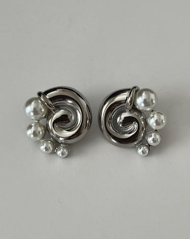 Just Pearly Vintage Gold Earrings - Sterling Silver