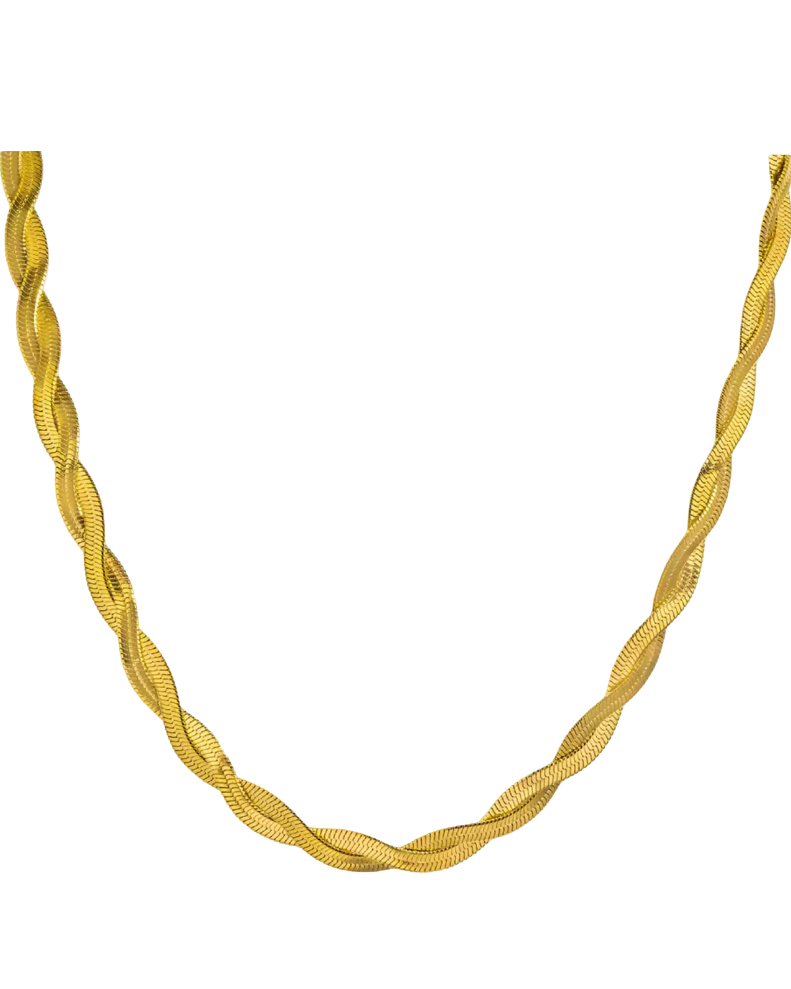 Twisted Herringbone Stacking Chain (24k Gold