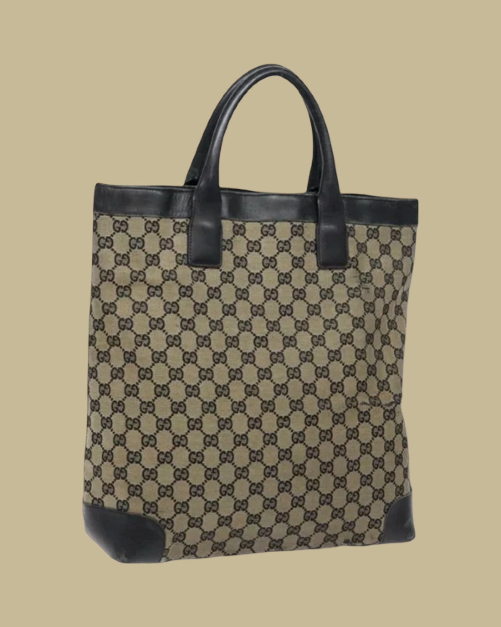 Vintage Gucci GG Canvas Tote Bag – Grey/Black