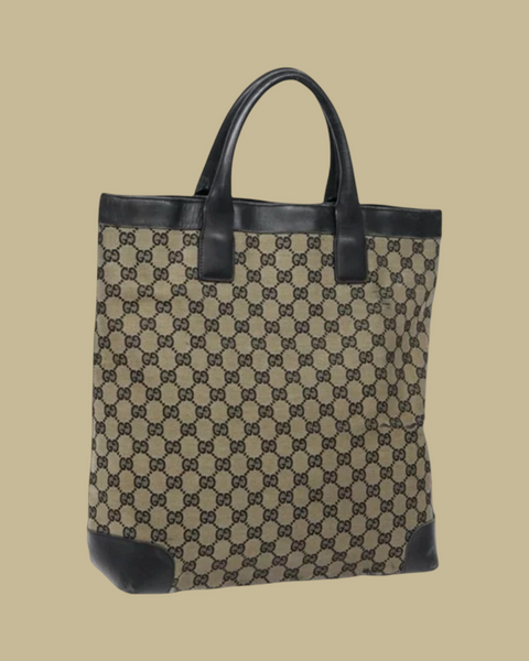 Vintage Gucci GG Canvas Tote Bag – Grey/Black