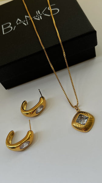 Stella Stone Earrings (24K Gold)