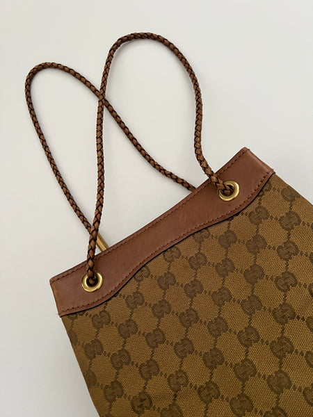 Gucci GG Tan Braided Bag