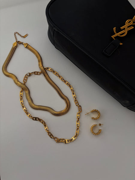 Eddie Chain Necklace  -24k Gold