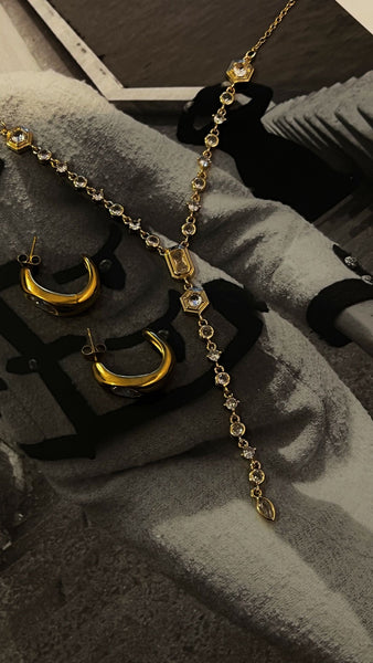 Stella Stone Earrings (24K Gold)