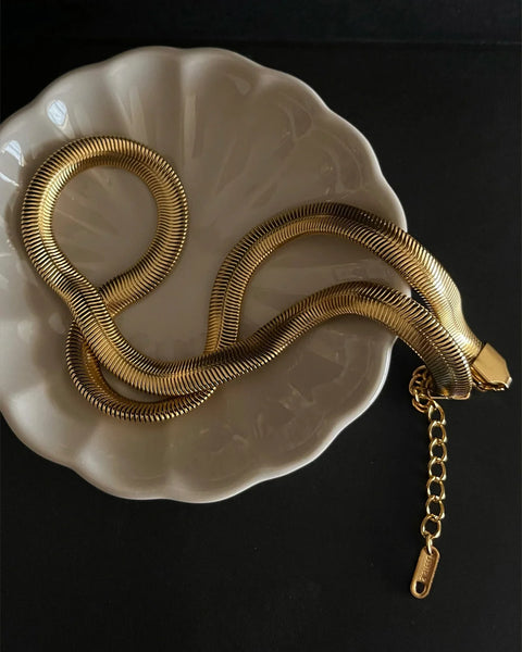 5.5 Herringbone Necklace  -24k Gold