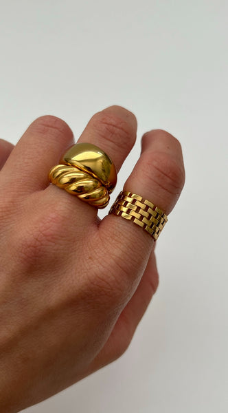 Fence Adjustable Ring -24K Gold