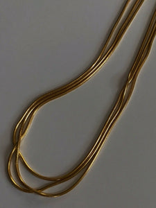 1mm Herringbone Stacking Chain (18k Gold)