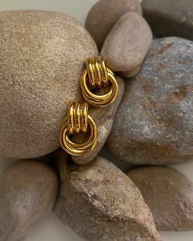 Miss Knot Vintage Earrings - 24K Gold