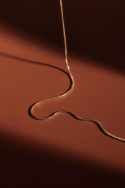 1mm Herringbone Stacking Chain (18k Gold)