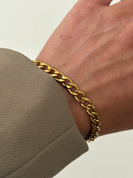 Gold Chain Bracelet-24K Gold