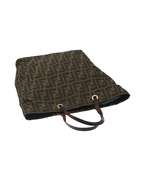 Vintage Fendi Zucca Canvas Tote Bag – Black/Brown