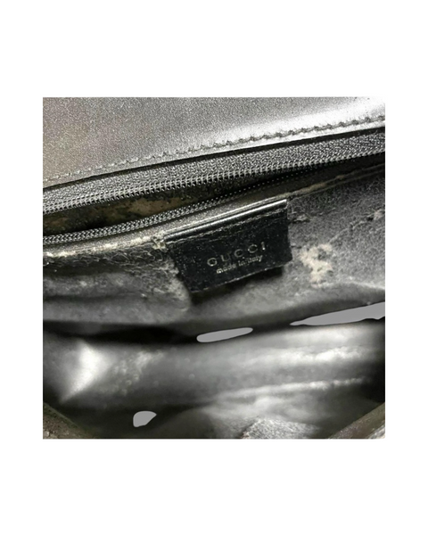 Gucci Leather & Silver hardware handle bag
