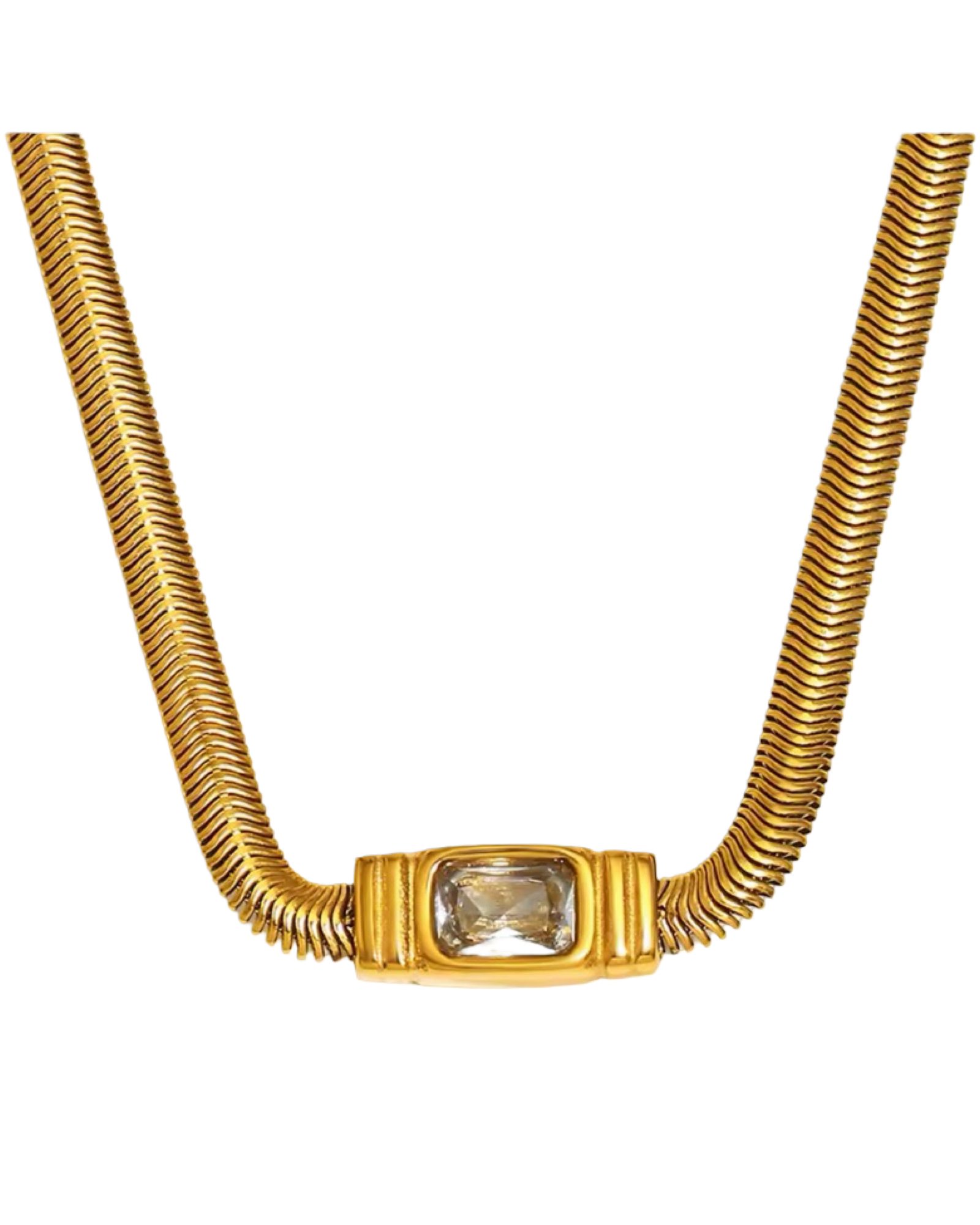 Fiona Stone Herringbone  -24K Gold