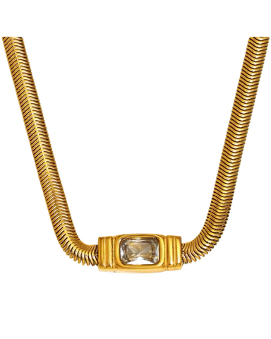 Fiona Stone Herringbone  -24K Gold